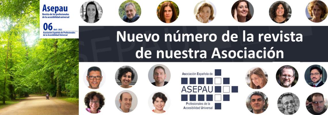 Montaje de imagenes con portada de la revista, fotos de participantes y rótulo: nuevo número del a revista de nuestra asociación